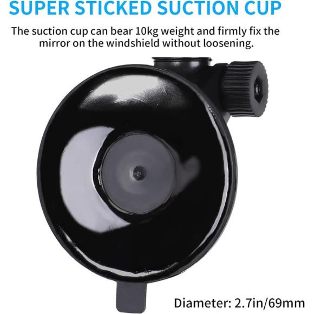 Rear View Mirror Universal Rearview Mirror Interior Anti-glare RearView Mirror - Picture 4 of 7